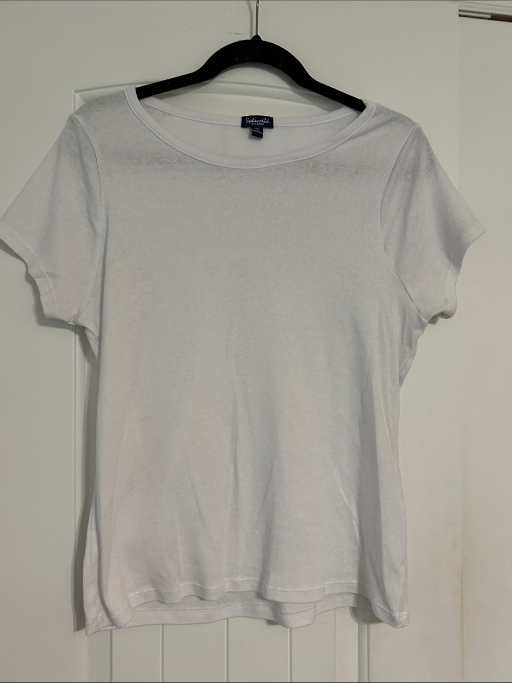 Splendid White Short Sleeve Scoop Neck Tee - Women
